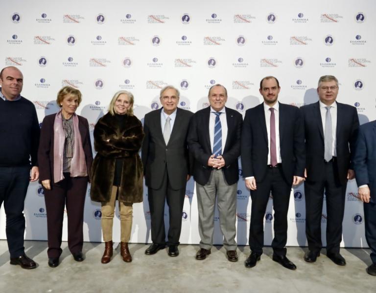 O Αντιπεριφερειάρχης Δυτικής Αττικής κ. Λ. Κοσμόπουλος, η CEO 2023 Ελευσίς Πολιτιστική Πρωτεύουσα της Ευρώπης κα Σ. Σπυροπούλου, η Πρόεδρος Δ.Σ. της 2023 Ελευσίς Πολιτιστική Πρωτεύουσα της Ευρώπης κα Δ. Γερουλάνου, ο Πρόεδρος Δ.Σ. HELLENiQ ENERGY κ. Γ. Παπαθανασίου, ο Δήμαρχος Ελευσίνας κ. Α. Οικονόμου, ο Υφυπουργός Δικαιοσύνης και Βουλευτής Δυτικής Αττικής κ. Γ. Κώτσηρας, ο Διευθύνων Σύμβουλος HELLENiQ ENERGY κ. Α. Σιάμισιης και ο Αντιπρόεδρος της Βουλής και Βουλευτής Δυτικής Αττικής κ. Θ. Μπούρας