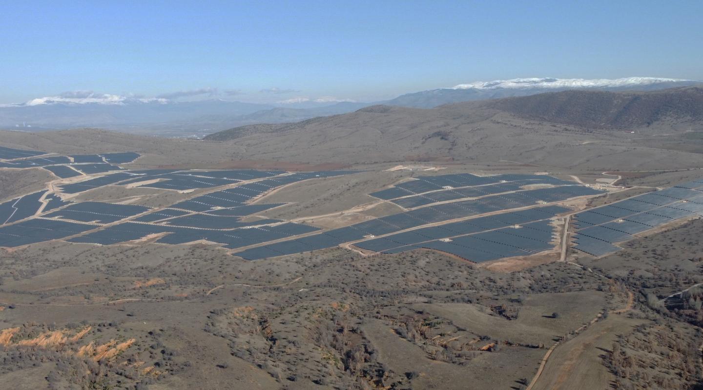 Photovoltaic panels at Kozani