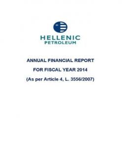 Annual Financial Report for Ficsal Year 2014